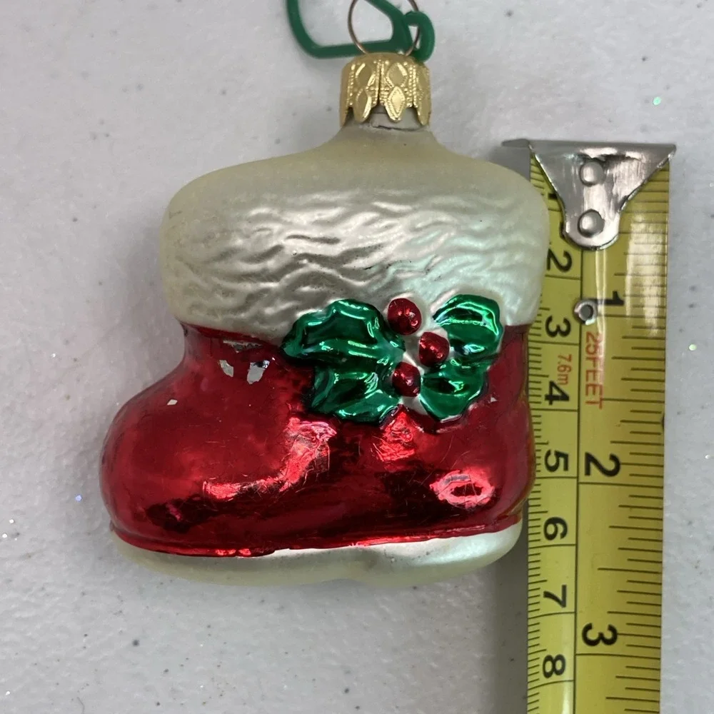 Lot Of 3 Vtg Christmas Glass Blown Ornament Gingerbread House Marked UT‎